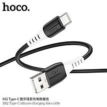 Кабель Hoco X82 Type-C silicone charging data cable (L=1M),  Black, фото 2