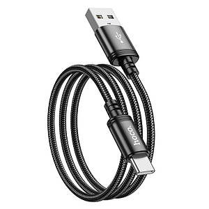 Кабель Hoco X89 Wind charging data cable Type-C (unpackaged) (L=1M),  Black
