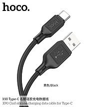 Кабель Hoco X90 Cool silicone charging data cable for Type-C (L=1M),  Black, фото 3