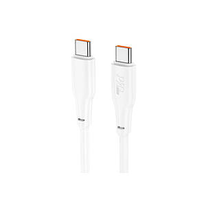 Кабель Hoco X93 Force 100W fast charging data cable Type-C to Type-C(L=2M),  White