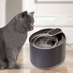 Автоматичний поїльник для котів на 3 л, від USB, LY-292, Сіра / Безшумна поїлка / Фонтан для котів і собак
