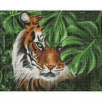 Алмазна мозаїка "Амурський тигр" ©khutorna_art AMO7586 Ідейка 40х50 см топ