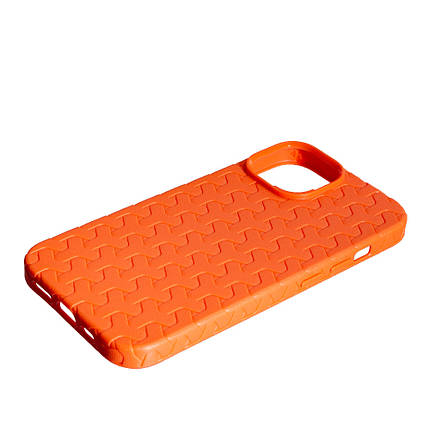Чохол Leather Case Weaving для Apple iPhone 15 Orange, фото 2