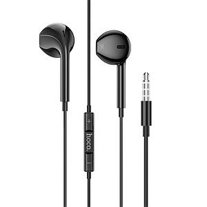 Навушники (дротові) Hoco для M101 Crystal joy wire-controlled earphones with microphone 3.5 mm Black