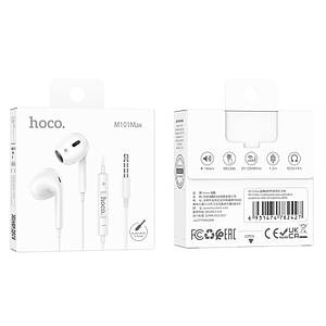 Навушники (дротові) Hoco для M101 Max Crystal grace wire-controlled earphones with microphone 3.5mm White