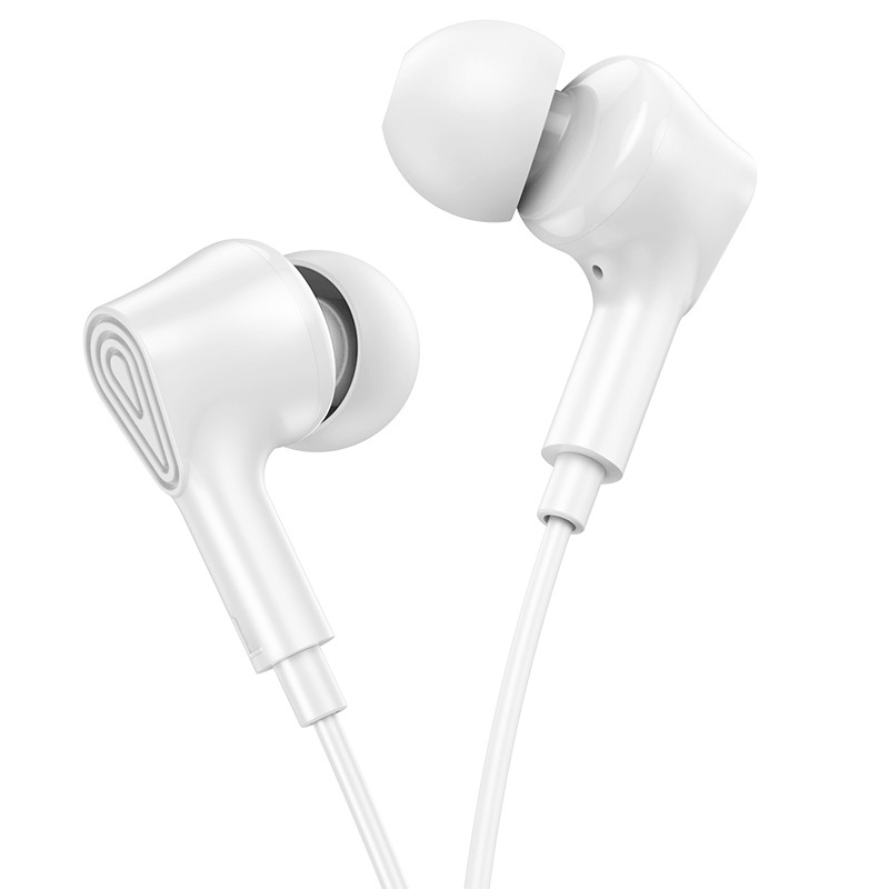 Навушники (дротові) Hoco для M102 Ingenious universal earphones with microphone 3.5mm White