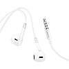 Навушники (дротові) Hoco для M109 Pure joy wire control earphones with microphone 3.5 mm White, фото 6