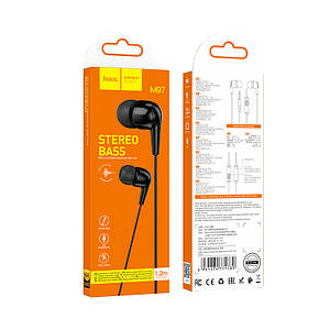 Навушники (дротові) M97 Enjoy universal earphones with mic 3.5mm, Black