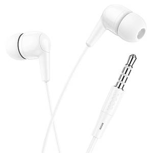 Навушники (дротові) Hoco для M97 Enjoy universal earphones with mic 3.5 mm White