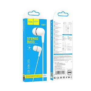 Навушники (дротові) M97 Enjoy universal earphones with mic 3.5mm, White