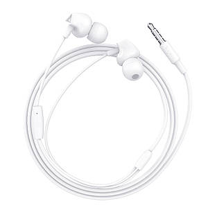 Навушники (дротові) M60 Perfect sound universal earphones with mic 3.5 mm, White