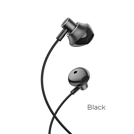 Навушники (дротові) Hoco для M75 Belle Universal earphones 3.5 mm Black, фото 4