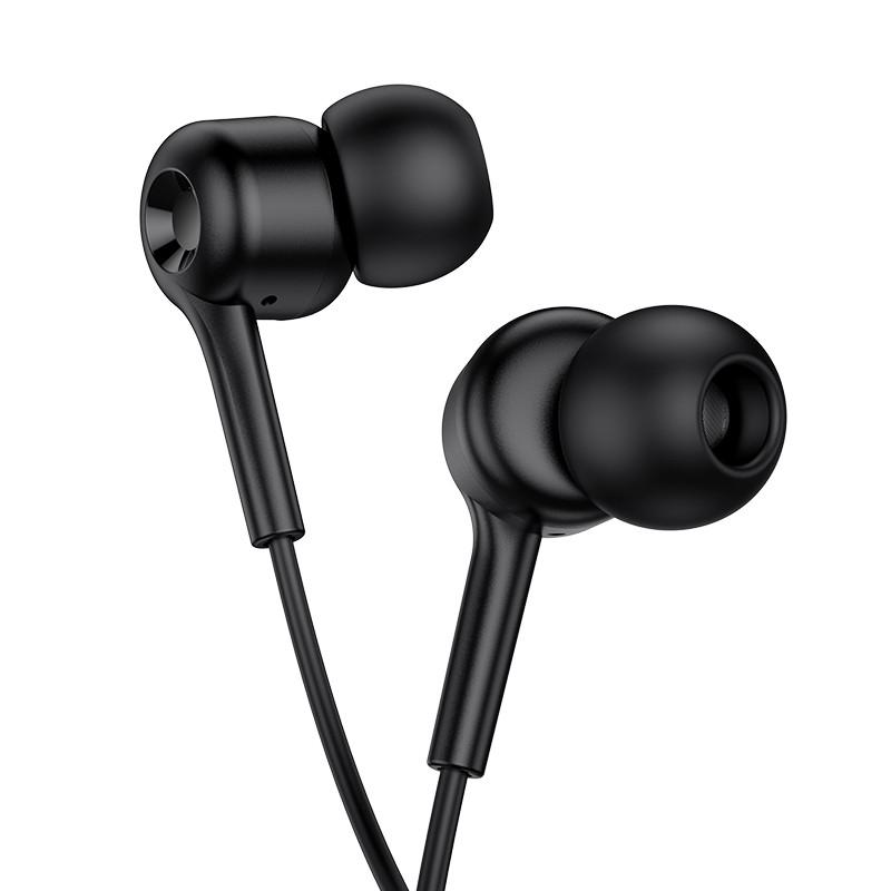 Навушники (дротові) Hoco для M82 La musique universal earphones with mic 3.5 mm Black