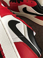 Nike Air Jordan Retro 1 Low White Red Logo хорошее качество кроссовки и кеды хорошее качество Размер 36