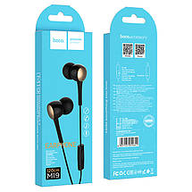 Навушники (дротові) Hoco для M19 Drumbeat universal earphone with mic 3.5 mm Black, фото 4