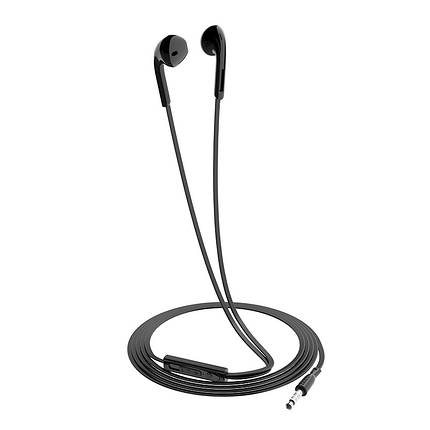 Навушники (дротові) M39 Rhyme sound earphones with microphone 3.5 mm, Black, фото 1