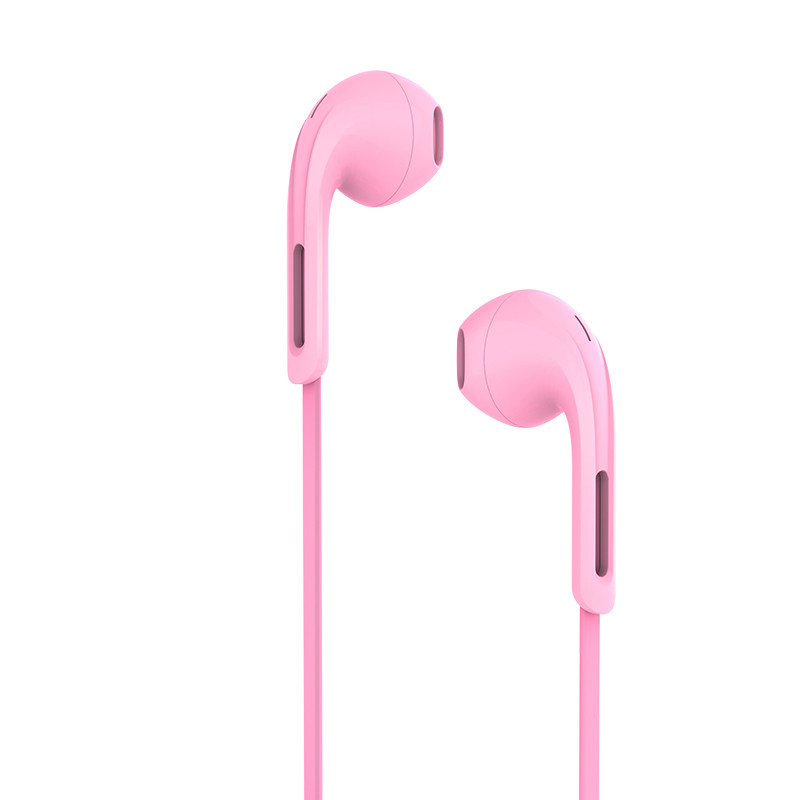 Навушники (дротові) Hoco для M39 Rhyme sound earphones with microphone 3.5 mm Pink