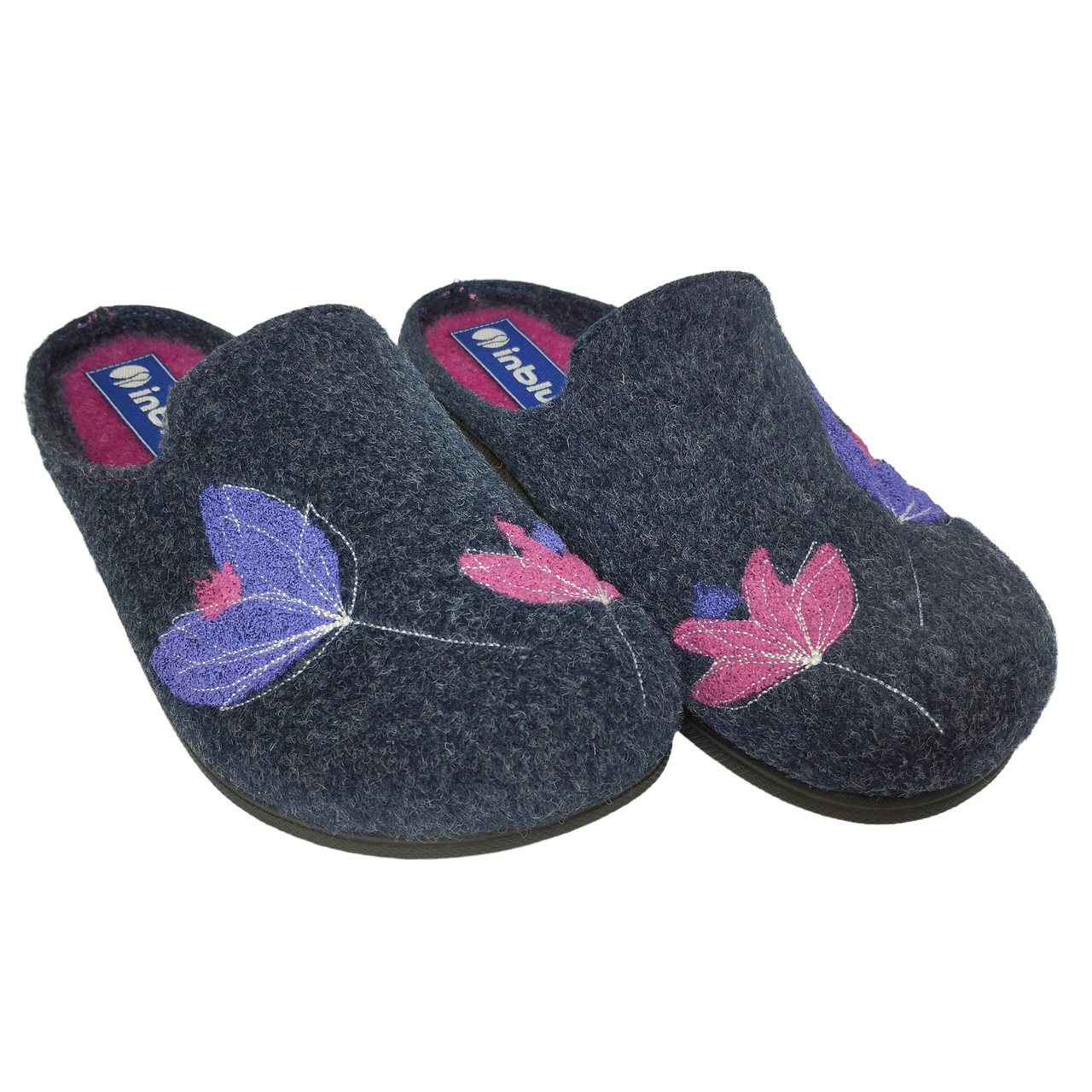 Жіночі капці Inblu фетр квітка Синій, фото 1