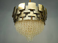 Сучасна кришталева люстра 9 ламп Е14 золото 60x87 см, фото 2