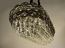 Кришталева люстра овальної форми для вітальні 10 ламп E14 хром 80x30х80 см, фото 2