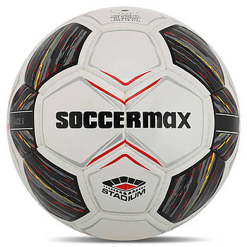 М'яч футбольний Soccermax No5 (FB-4193) Біло/чорно/червоний