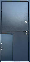 Входная дверь стандарт метал с молдингом мдф серое