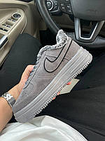 Nike Air Force 1 Grey Black Winter кроссовки и кеды хорошее качество Размер 41 хорошее качество