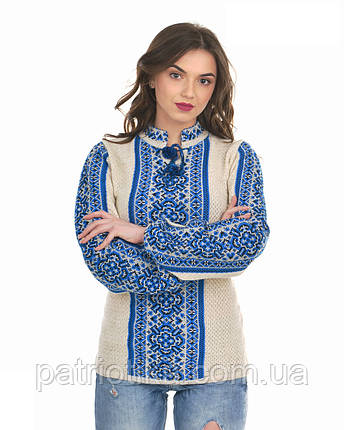 Жіноча в'язана вишиванка "Квіточка ультра" 30315, фото 1