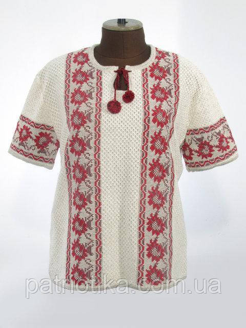 Жіноча в'язана вишиванка "Жоржини" 30343