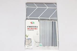 Шторка для ванної силіконова 180x180 см Grey Cortina 81065, фото 4