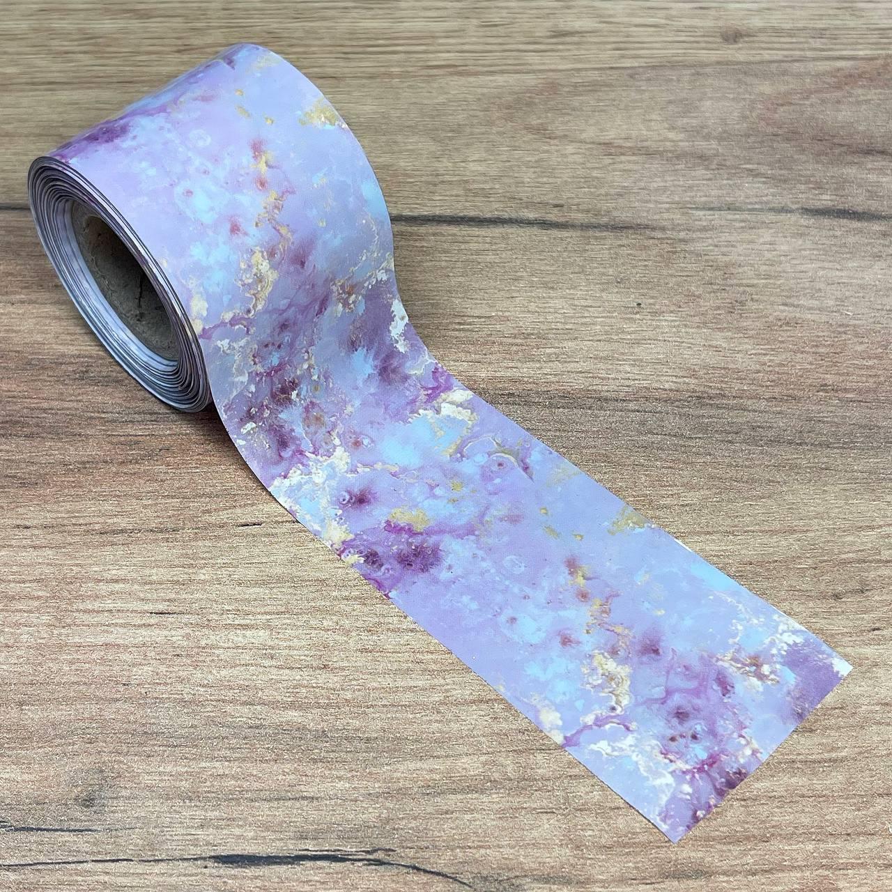 Фольга для дизайну нігтів Рожевий Мармур