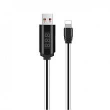 USB кабель Hoco U29 LED Displayed iPhone (1000mm) білий *