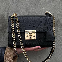 Gucci Padlock Black/Gold 22 x 15 x 9 см женские сумочки и клатчи хорошее качество хорошее качество