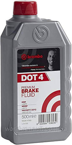 BREMBO (Італія) L04005 — Гальмівна рідина DOT 4 (0.5 л.), фото 2