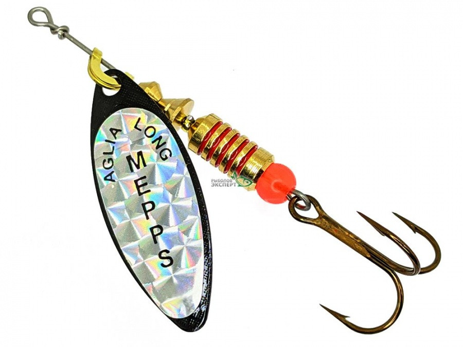Блешня Mepps AGLIA.LONG RAINBO чорна, фото 1