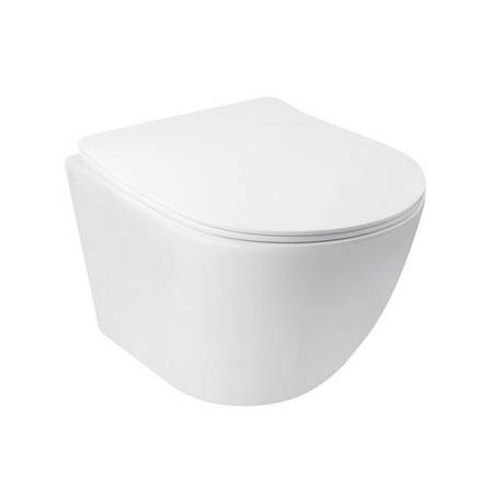 Унітаз підвісний Qtap Jay із сидінням Slim Duroplast/ Soft-close/ Quick relase, фото 1