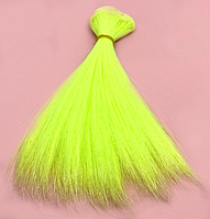 Волосся для ляльок штучне (треси) термостійке пряме 15х10 см Яскраво салатовий