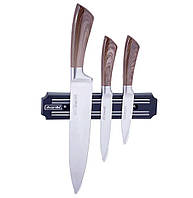 Набор кухонных ножей Kamille (4 предмета) на магнитном держателе KM-5042