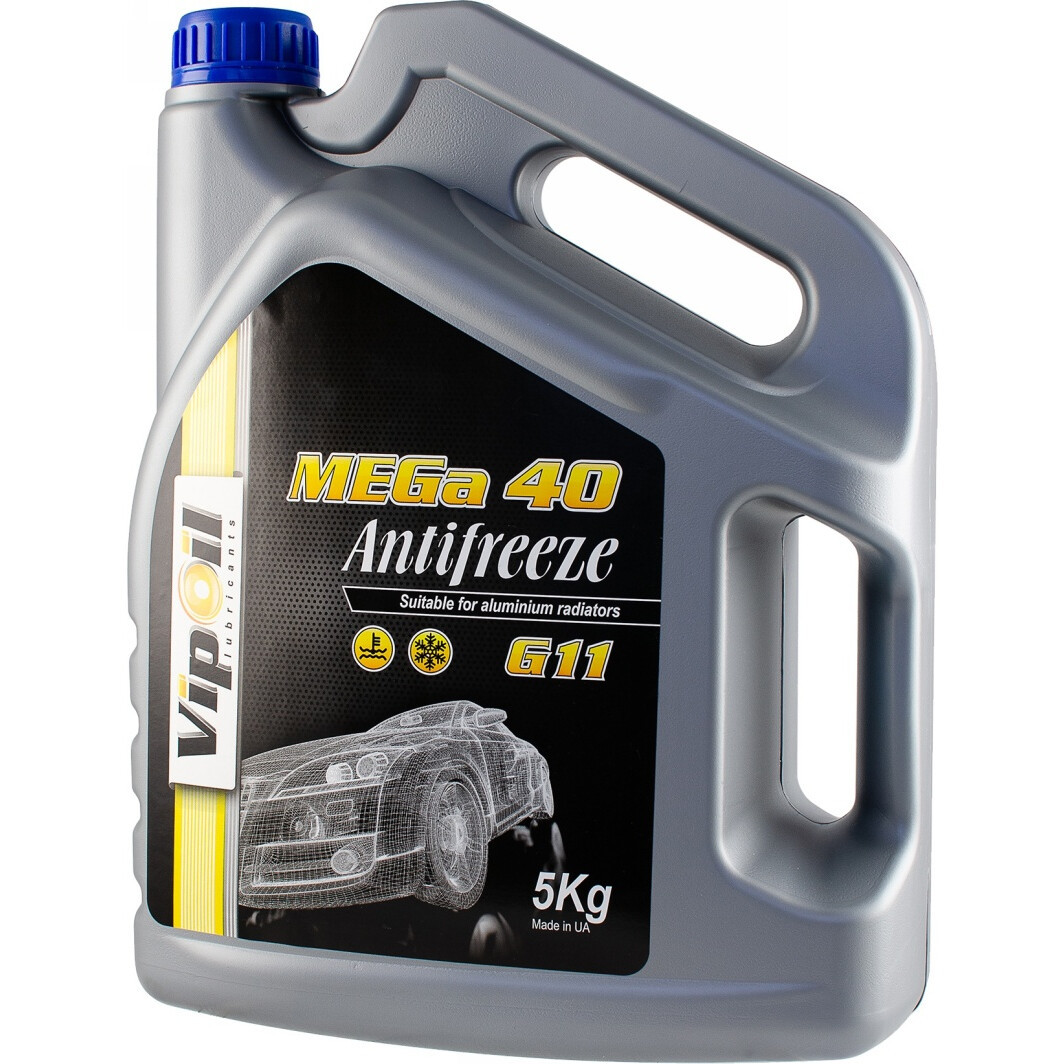 VIPOIL MEGa 40 G11 синій -39 °C, 5 л (335795) готовий антифриз, фото 1