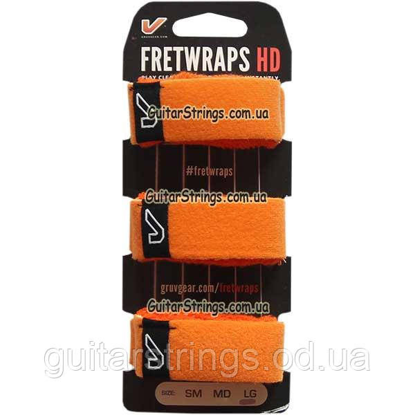 Gruv Gear FW-3PK-ORG-LG-3 FretWraps String Muters 3-Pack Orange Large