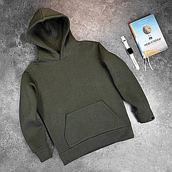 Толстовка жіноча зимова утеплена утеплена кофта худі жіноче на флісі 008 хакі