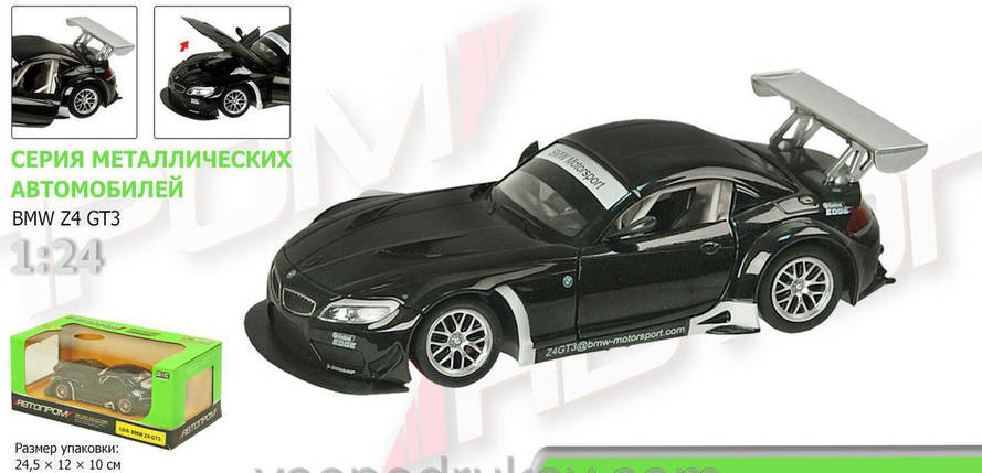 Машина металева BMW Z4 GT3 арт.68251A "АВТОПРОМ", масш. 1:24, фото 2