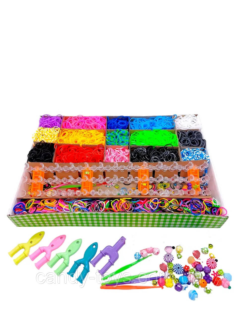 Набір резинок для плетіння браслетів, набір гумок для плетіння Fashion loom bands set 10000шт.!