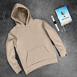 Худі жіноче зимове на флісі худі жіноче утеплене толстовка з капюшоном 008 пісочна