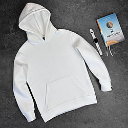 Кофта жіноча зимова на флісі худі жіноче толстовка утеплена флісом 008 біла