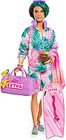 Лялька Барбі Екстра Кен Подорож Відпочинок на пляжі Barbie Extra Fly Ken Doll HNP86 Оригінал