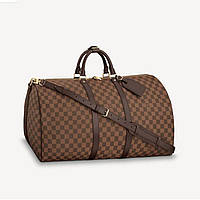 Дорожня сумка Луї Вітон, Damier Eben 45, 50, 55 см шкіряна