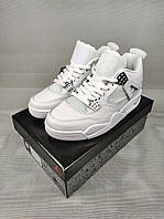 Кроссовки Nike Air Jordan 4 All White Мужские 41-46