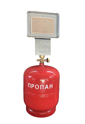 Газовий обігрівач Nurgaz NG-309 1,5 кВт + Балон InterTool 8л в комплекті + пальник на балон в подарунок, фото 1