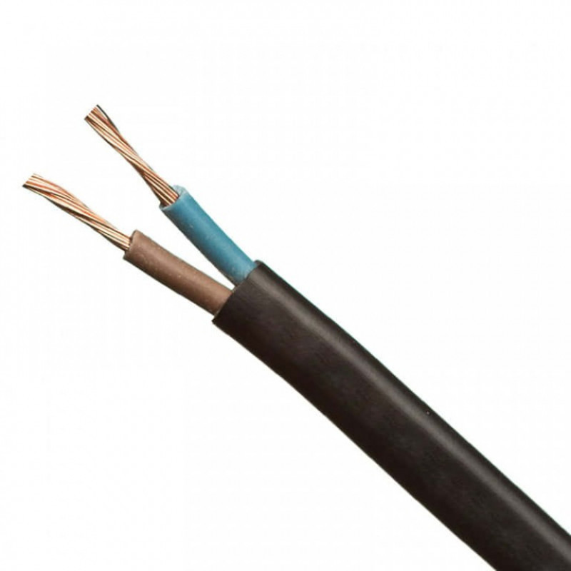 Кабель, провід ШВВП 2х0.5 Одеса Каблекс (кратно 5м) чорний ПОВНИЙ ПЕРЕРІЗ, фото 1